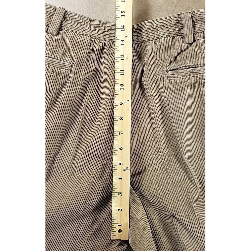 VTG LL Bean‎ stretch country corduroy pants comfort waist 37 X 29 BROWN EUC